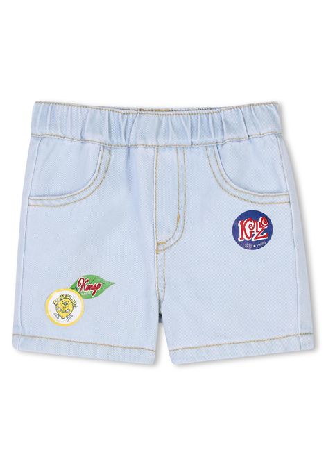 Shorts denim con logo KENZO KIDS | K60966Z74
